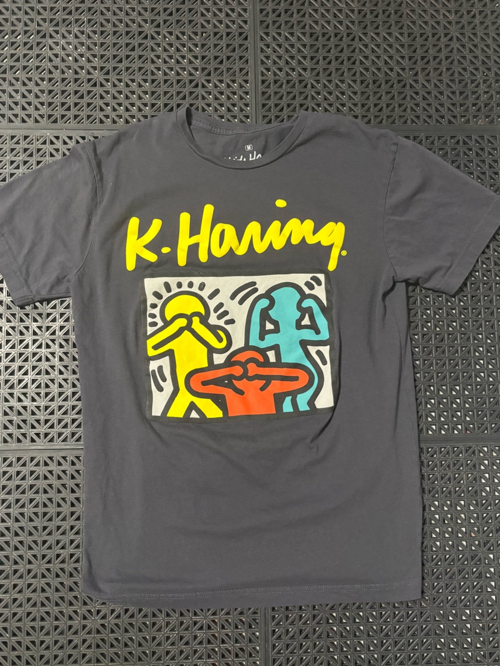 Ripple Junction Keith Haring Grey Shirt with Characters